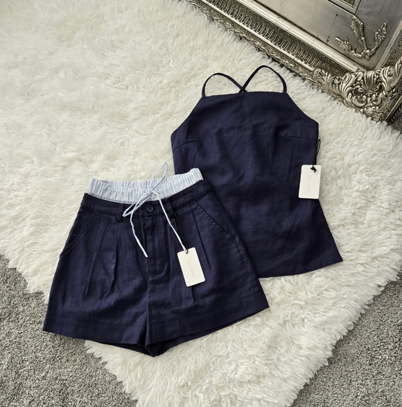 Line & Dot Bundle ELINE APRON TOP & The Tate: Double Waistband Shorts. Size Smal - Picture 6 of 9